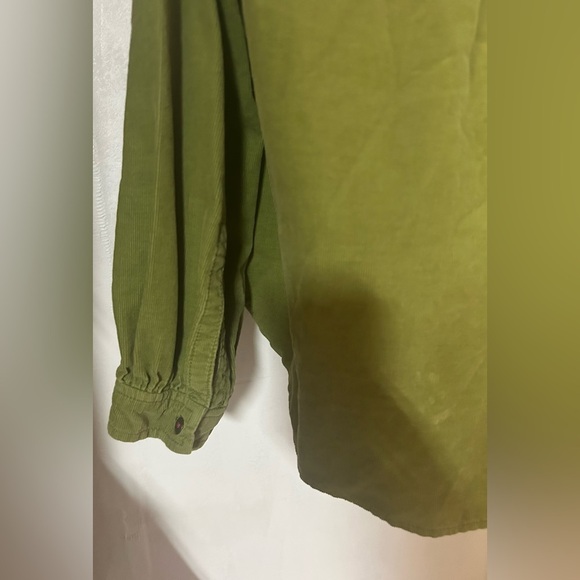 Anthropologie Pilcro The Letterpress Sigourney Corduroy GreenShirt Out of stock - Picture 7 of 10